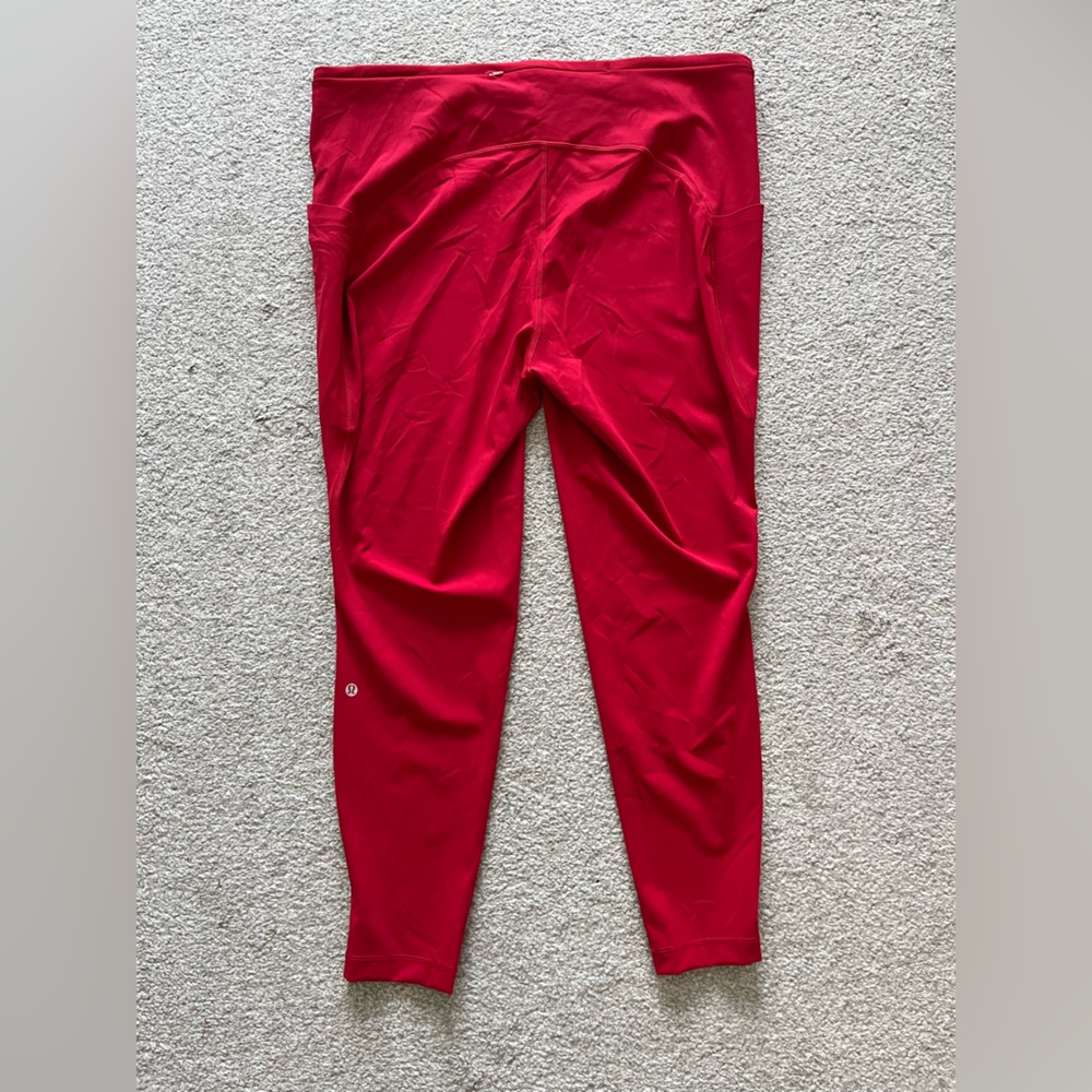 NWOT Lululemon Full Length Leggings in Red Size 20 - Picture 2 of 6